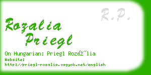 rozalia priegl business card